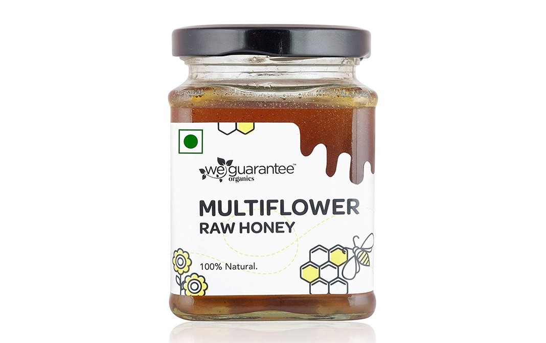 Weguarantee Organics Multiflower Raw Honey    Glass Jar  300 grams